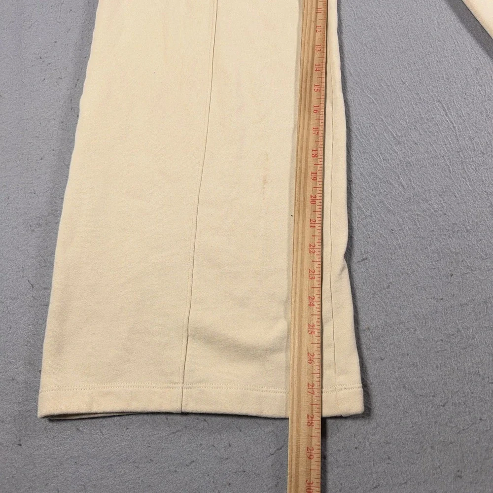 Abercrombie and Fitch Sweatpants Women Medium‎ Cream Fleece Wide Leg Lounge